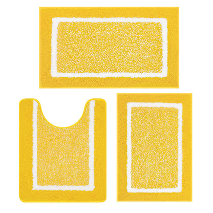 Shaggy Microfiber Bath Rug Set, 3 Piece