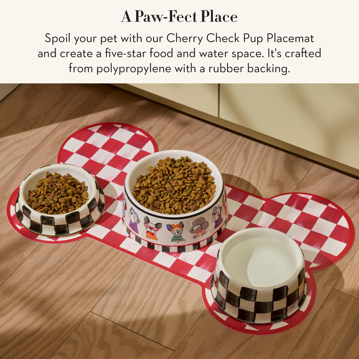 MacKenzie-Childs Pup Placemat, Royal Check