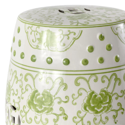 Jonathan Y Lotus Chinoiserie Garden Stool, 17.75"