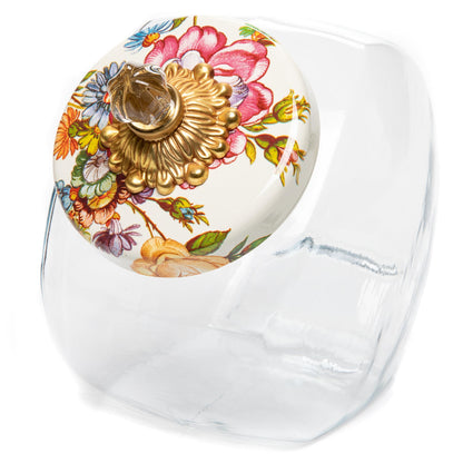 MacKenzie-Childs Glass Sweets Jar, Royal Check