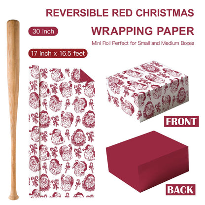 Blue Toile Christmas Wrapping Paper