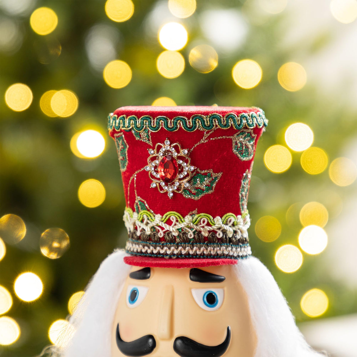 Blue Velvet Santa Figurine, 18 Inch
