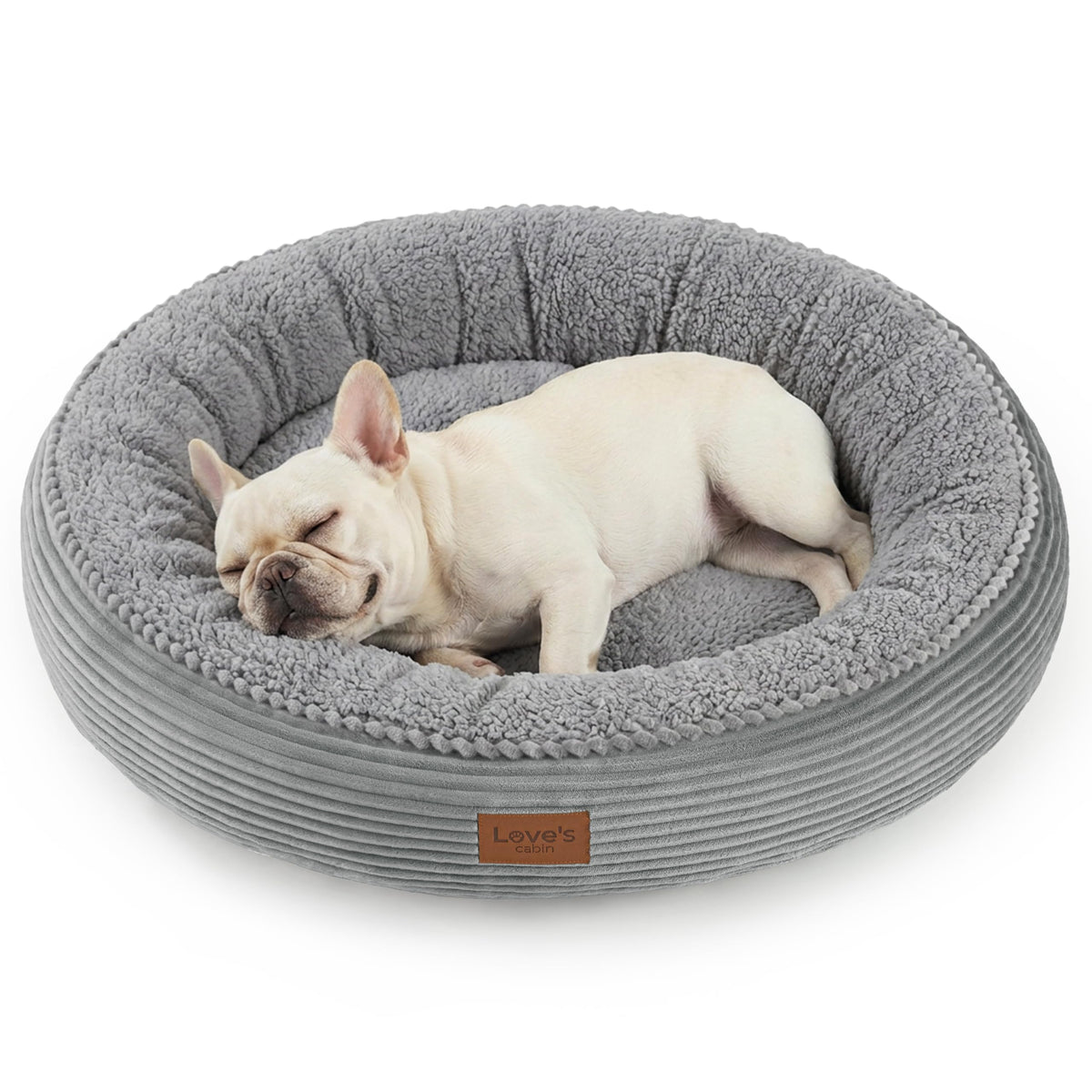 Royal Blue Round Donut Pet Bed