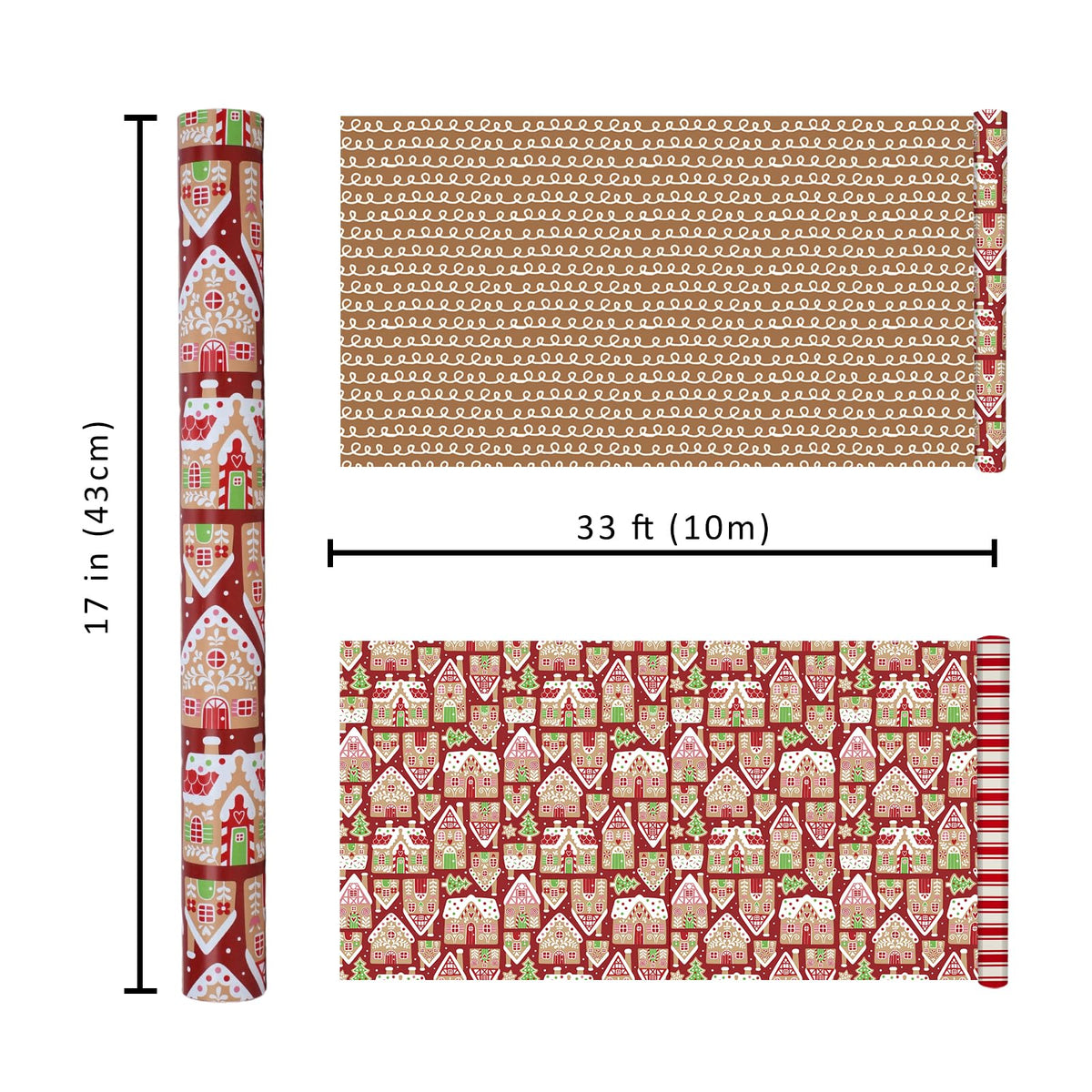 Nutcracker Reversible Christmas Wrapping Paper, 33 Ft