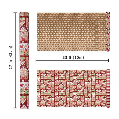 Nutcracker Reversible Christmas Wrapping Paper, 33 Ft