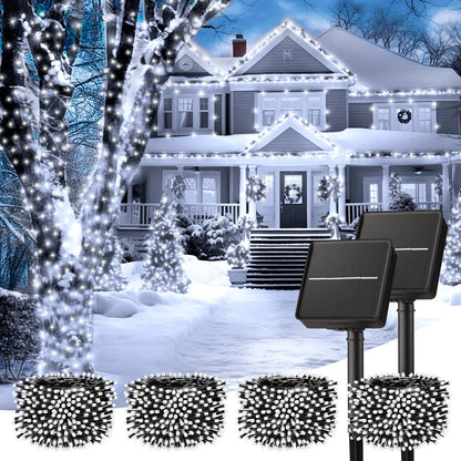 Solar Christmas String Lights, 100 LED, 40 ft