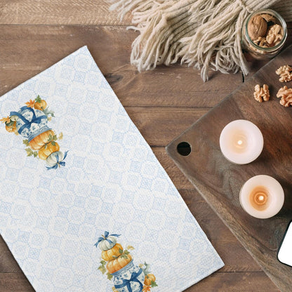 Chinoiserie Waffle Kitchen Towels, 16 x 24 Inch