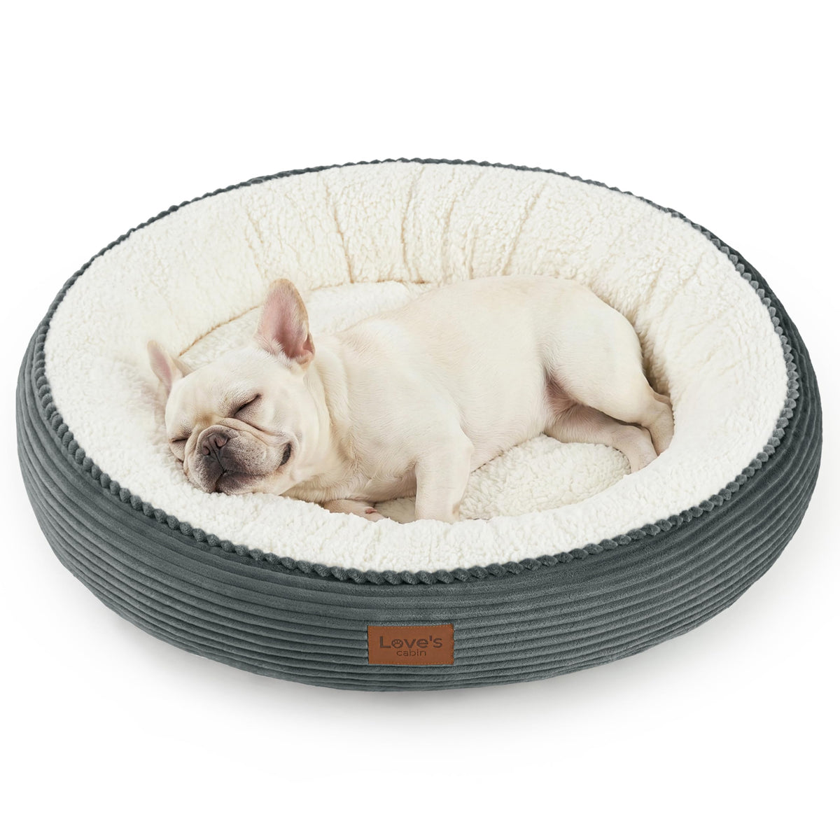 Royal Blue Round Donut Pet Bed