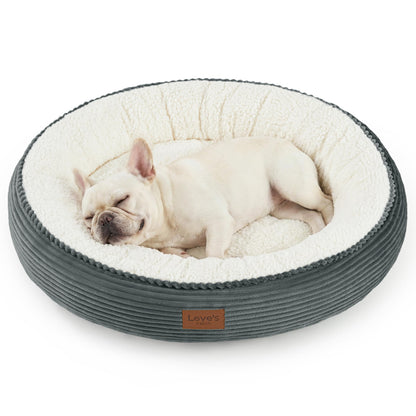 Royal Blue Round Donut Pet Bed