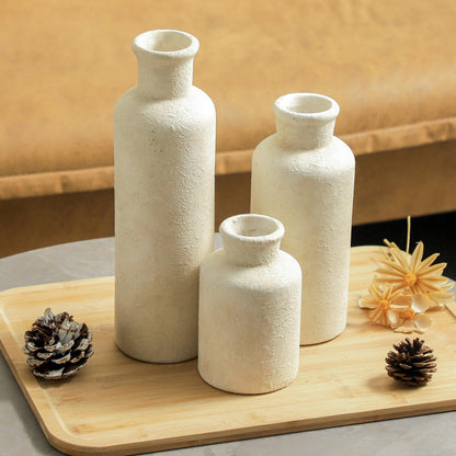 Vintage Blue and White Ceramic Vases, Set of 3