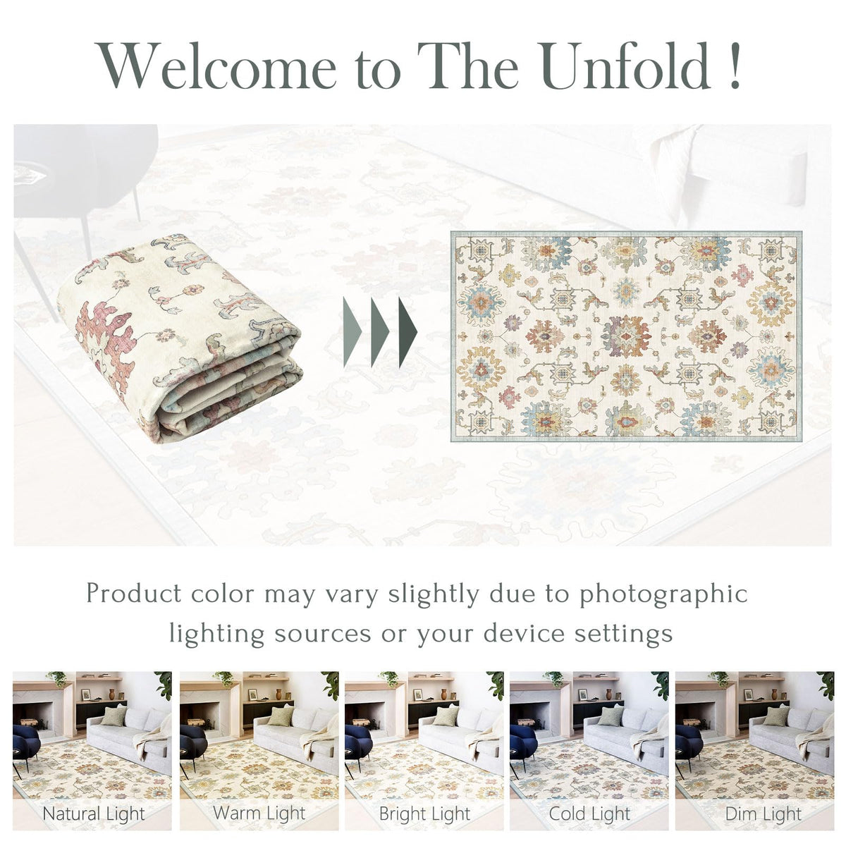 Washable Area Rug, Delft Blue Vintage Floral