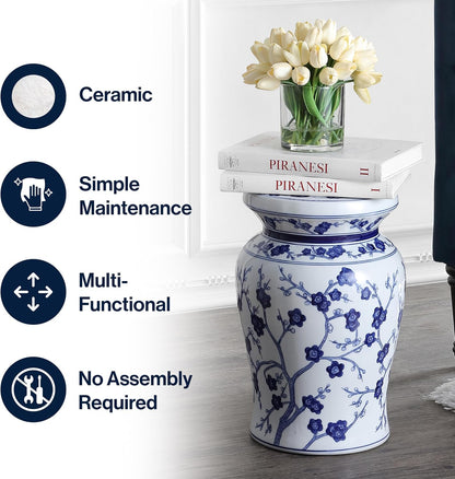 Jonathan Y Cherry Blossom Garden Stool, 18"