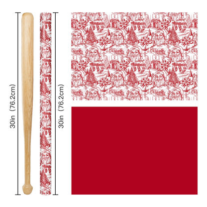 Reversible Toile Christmas Wrapping Paper