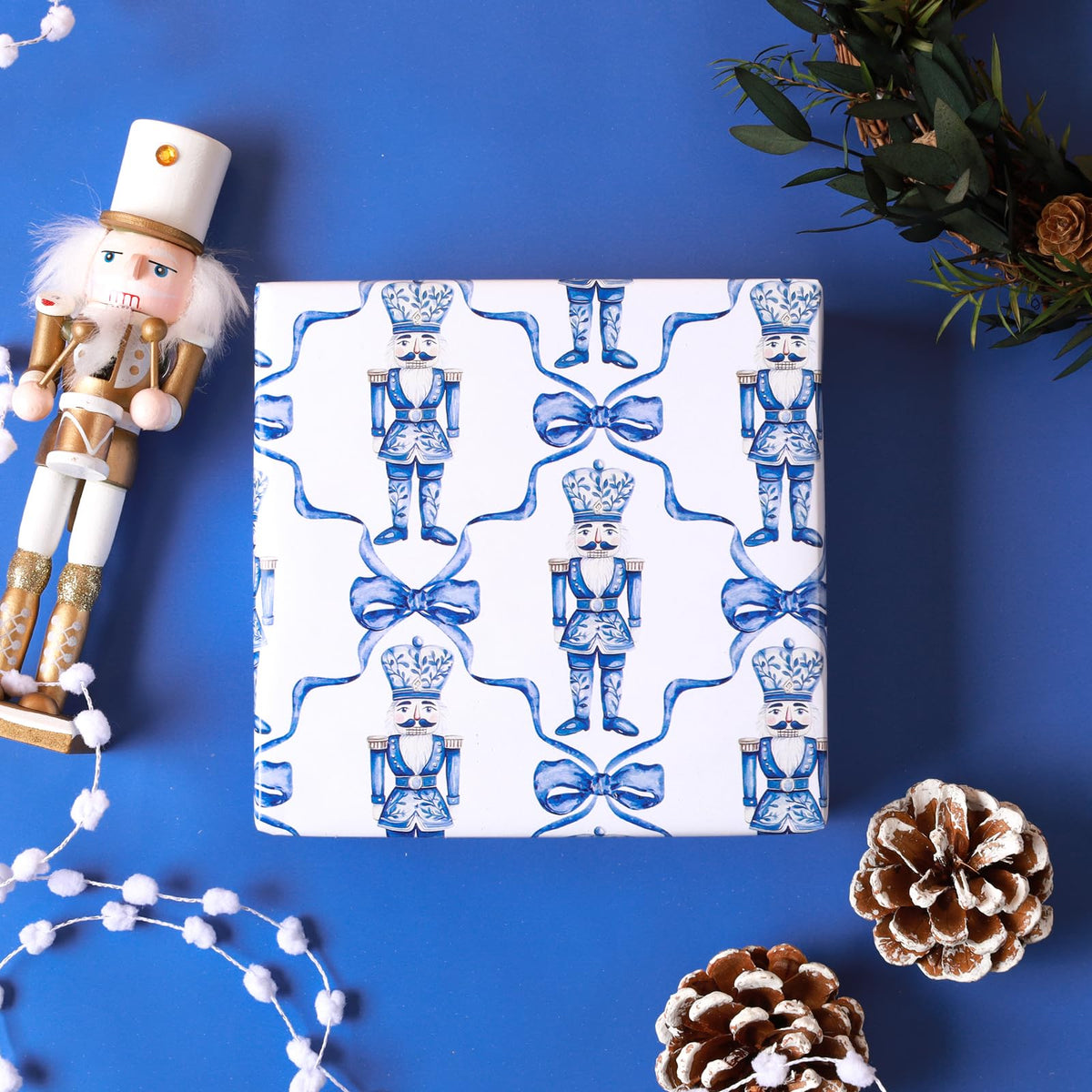 Nutcracker Reversible Christmas Wrapping Paper, 33 Ft