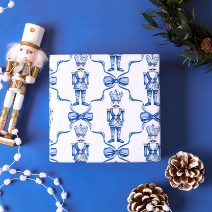 Nutcracker Reversible Christmas Wrapping Paper, 33 Ft