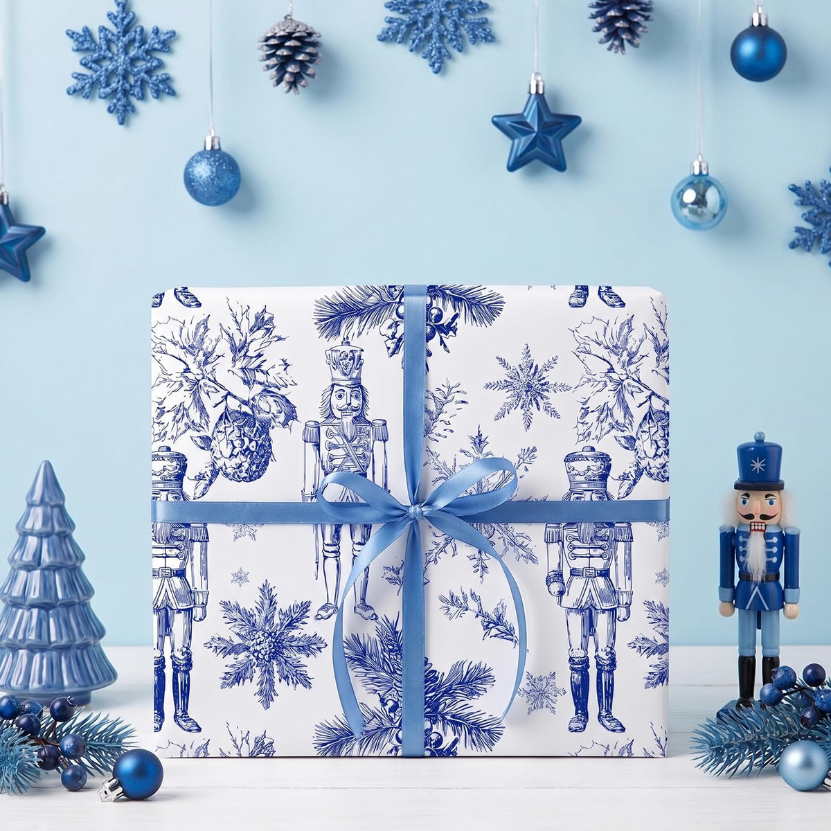 Chinoiserie Nutcracker Christmas Wrapping Paper