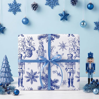 Chinoiserie Nutcracker Christmas Wrapping Paper