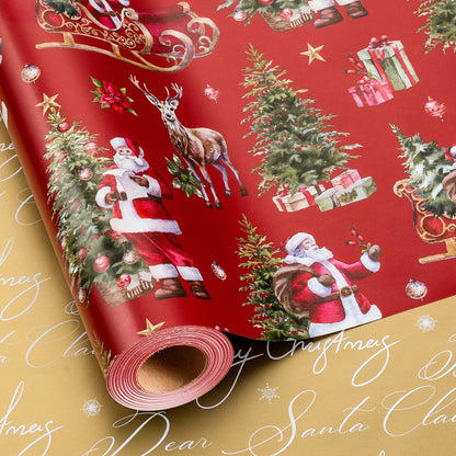 Blue Nutcracker Christmas Wrapping Paper, 32.8 Ft