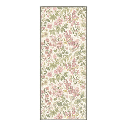 Bavni Dusty Blue Floral Washable Rug