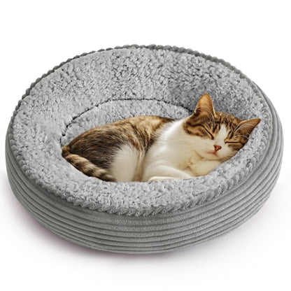 Royal Blue Round Donut Pet Bed
