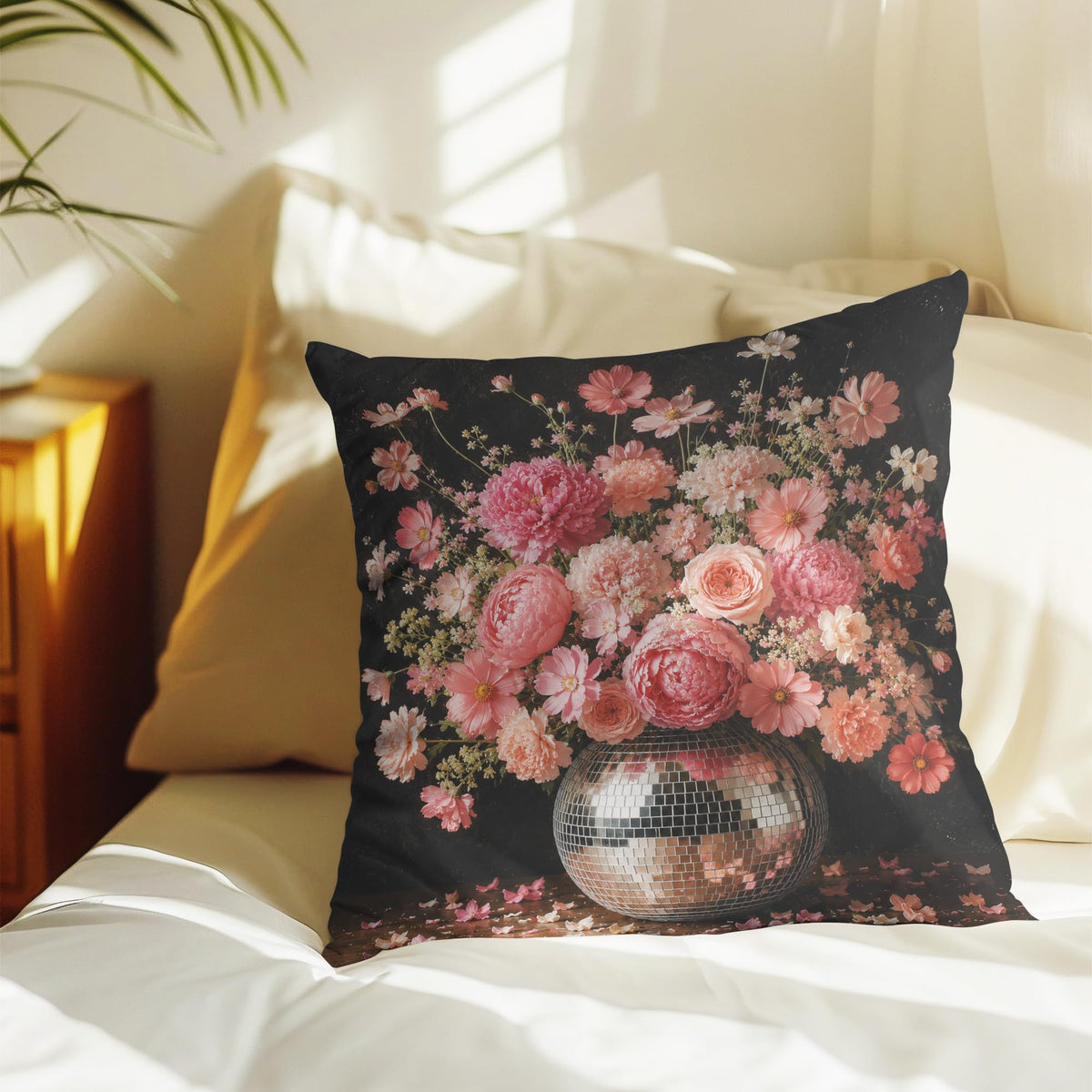 Blue Chinoiserie Bird and Peony Pillow Cover, 18x18
