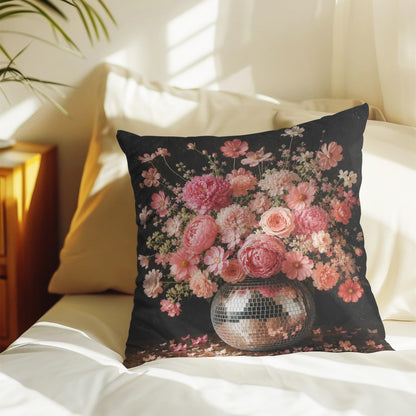 Blue Chinoiserie Bird and Peony Pillow Cover, 18x18