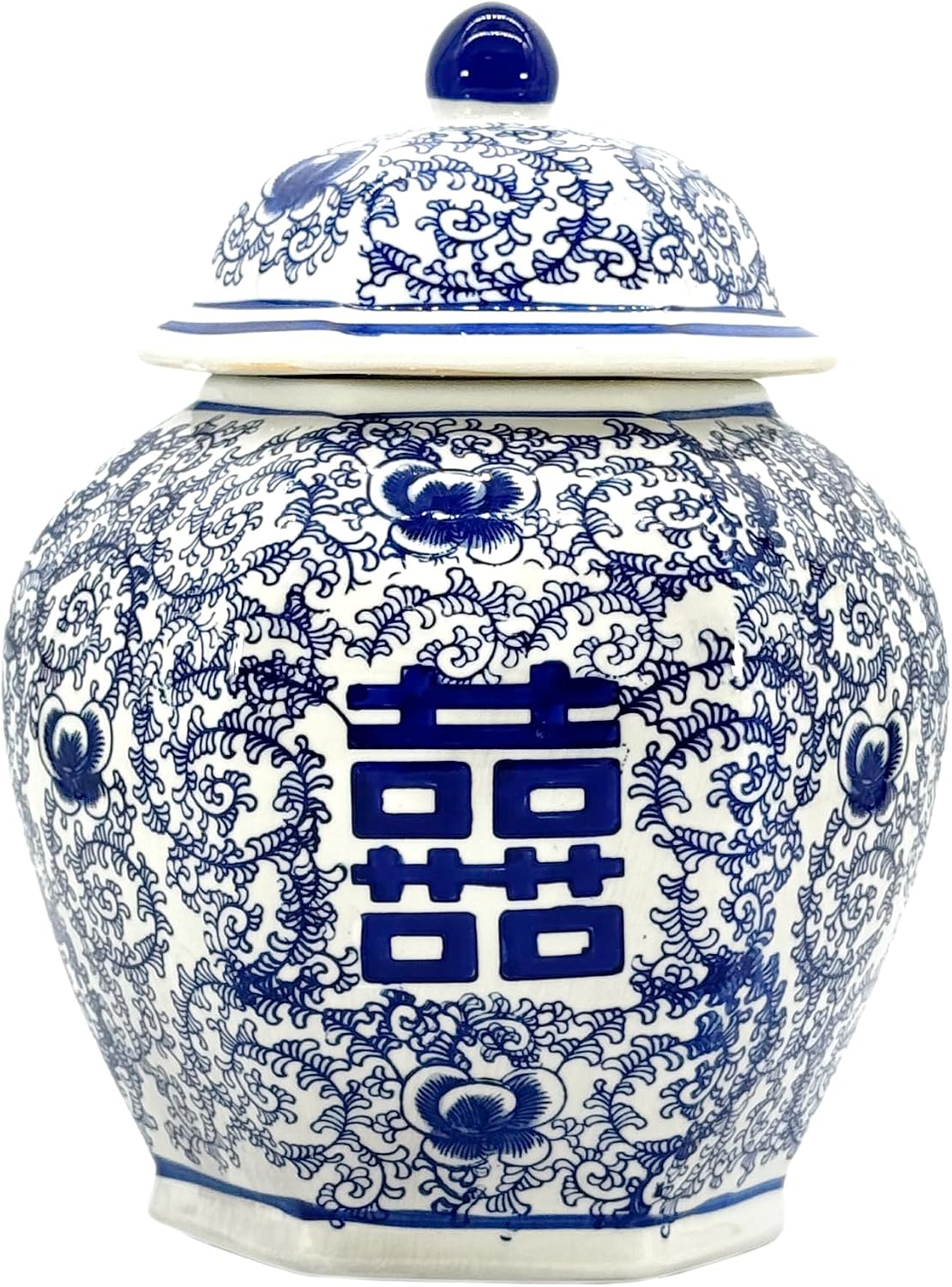 Blue and White Chinoiserie Ginger Jar, 12 or 14 Inch