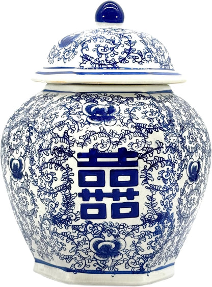 Blue and White Chinoiserie Ginger Jar, 12 or 14 Inch