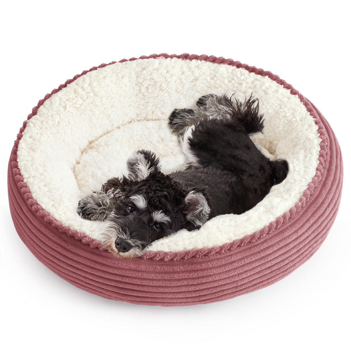 Royal Blue Round Donut Pet Bed