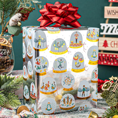 Blue Nutcracker Christmas Wrapping Paper, 32.8 Ft