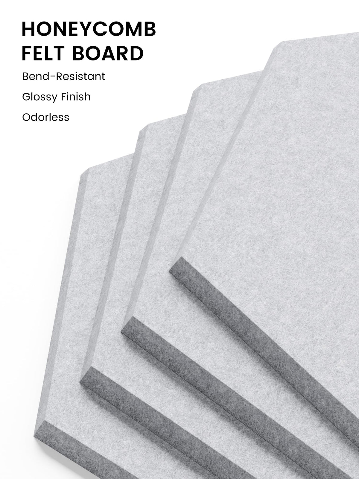 Blue Hexagon Felt Pin Board Tiles, 12 Pack