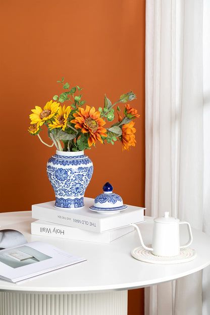 Blue and White Ginger Jar, 9.8 or 15 Inch