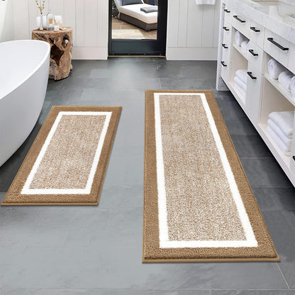Shaggy Microfiber Bath Rug Set, 3 Piece