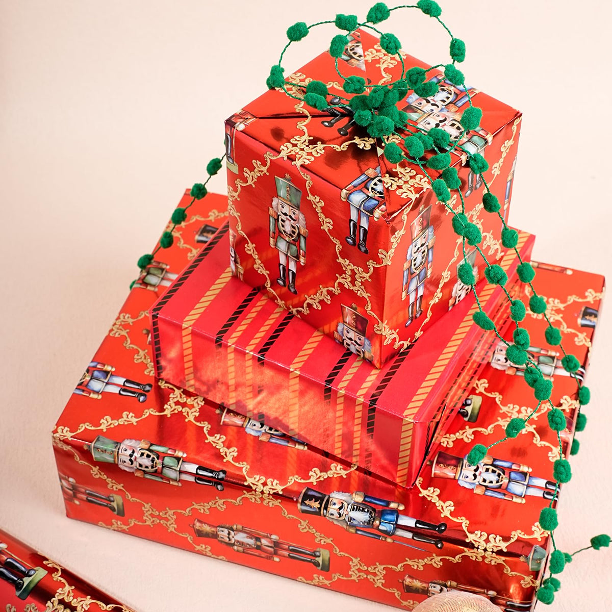 Nutcracker Reversible Christmas Wrapping Paper, 33 Ft