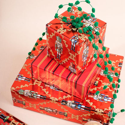 Nutcracker Reversible Christmas Wrapping Paper, 33 Ft