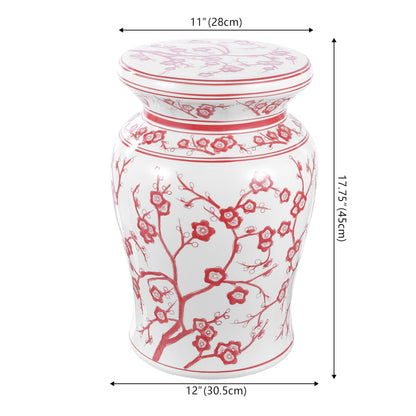 Jonathan Y Cherry Blossom Garden Stool, 18"