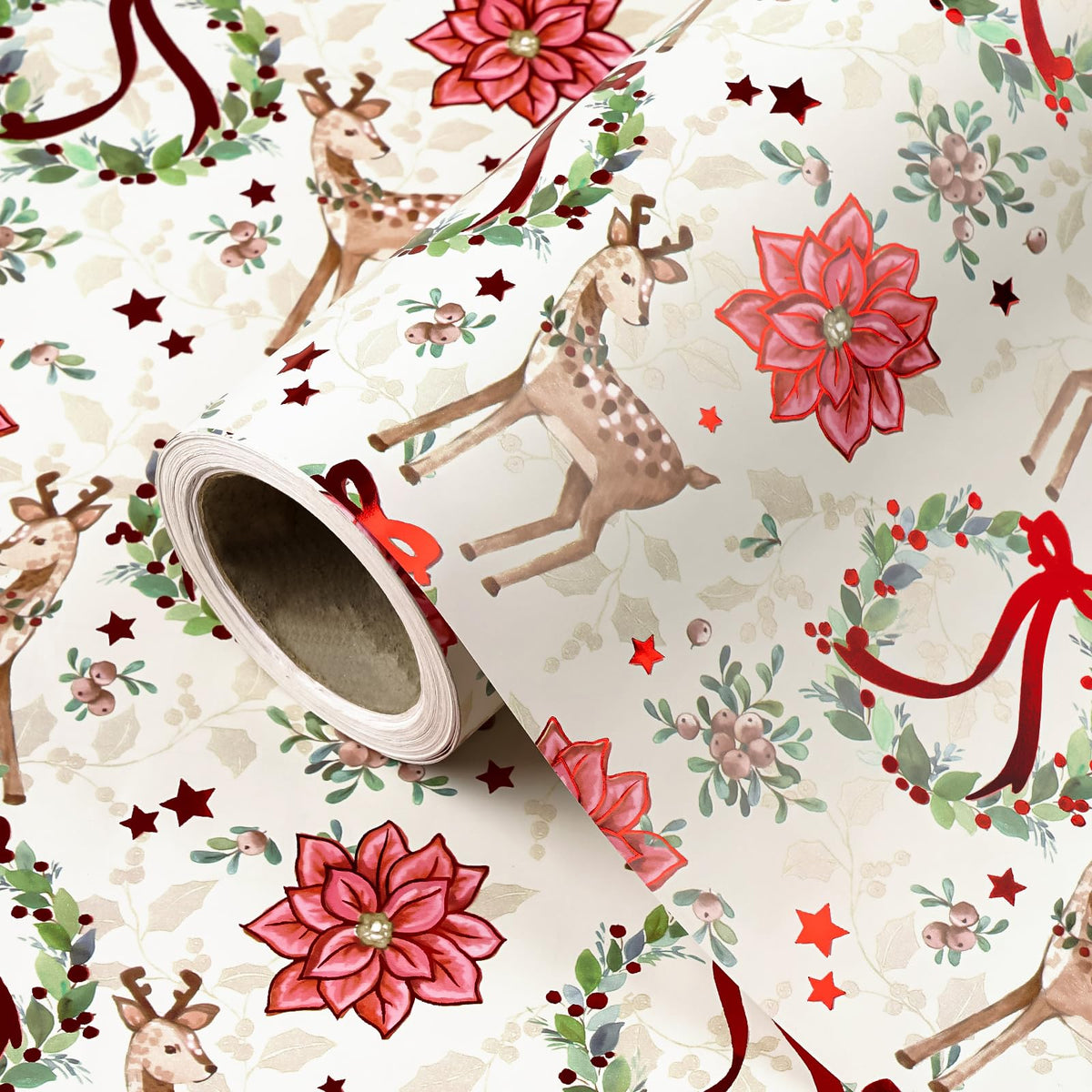 Blue Toile Christmas Wrapping Paper