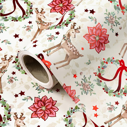 Blue Toile Christmas Wrapping Paper