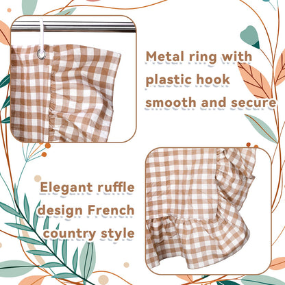 Ruffled Gingham Shower Curtain, 72 x 72