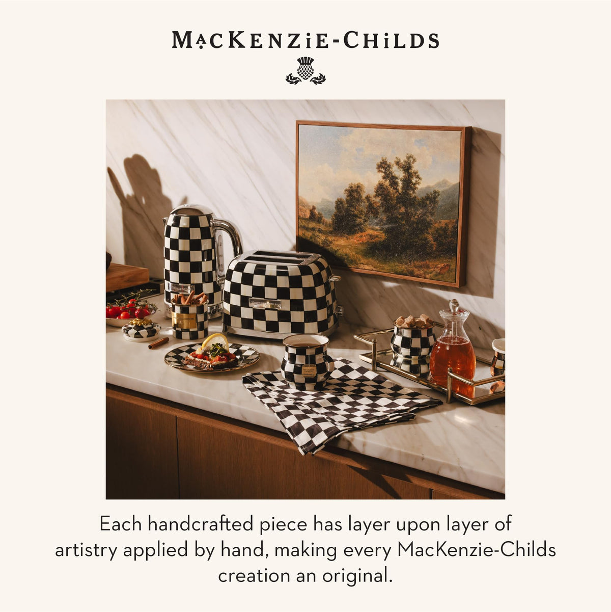 MacKenzie-Childs 2-Slice Toaster, Royal Check