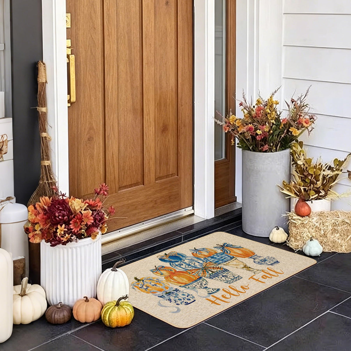 Chinoiserie Christmas Doormat, 17 x 29 Inch