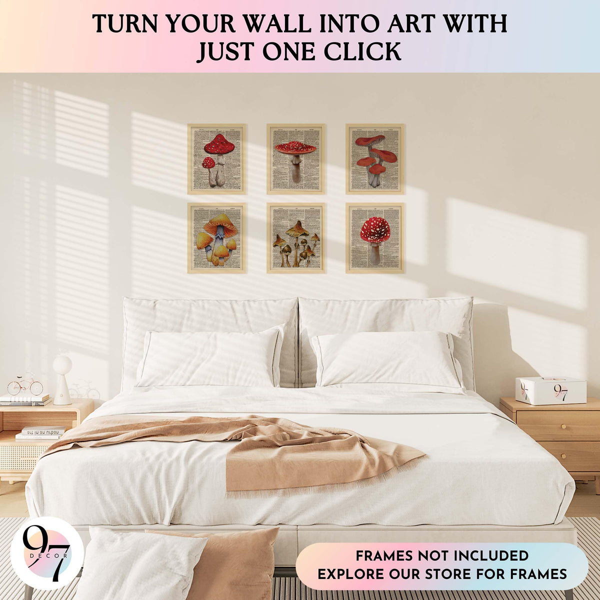 Blue and White Ginger Jar Wall Art Prints, Set of 9