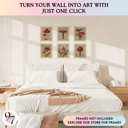 Blue and White Ginger Jar Wall Art Prints, Set of 9