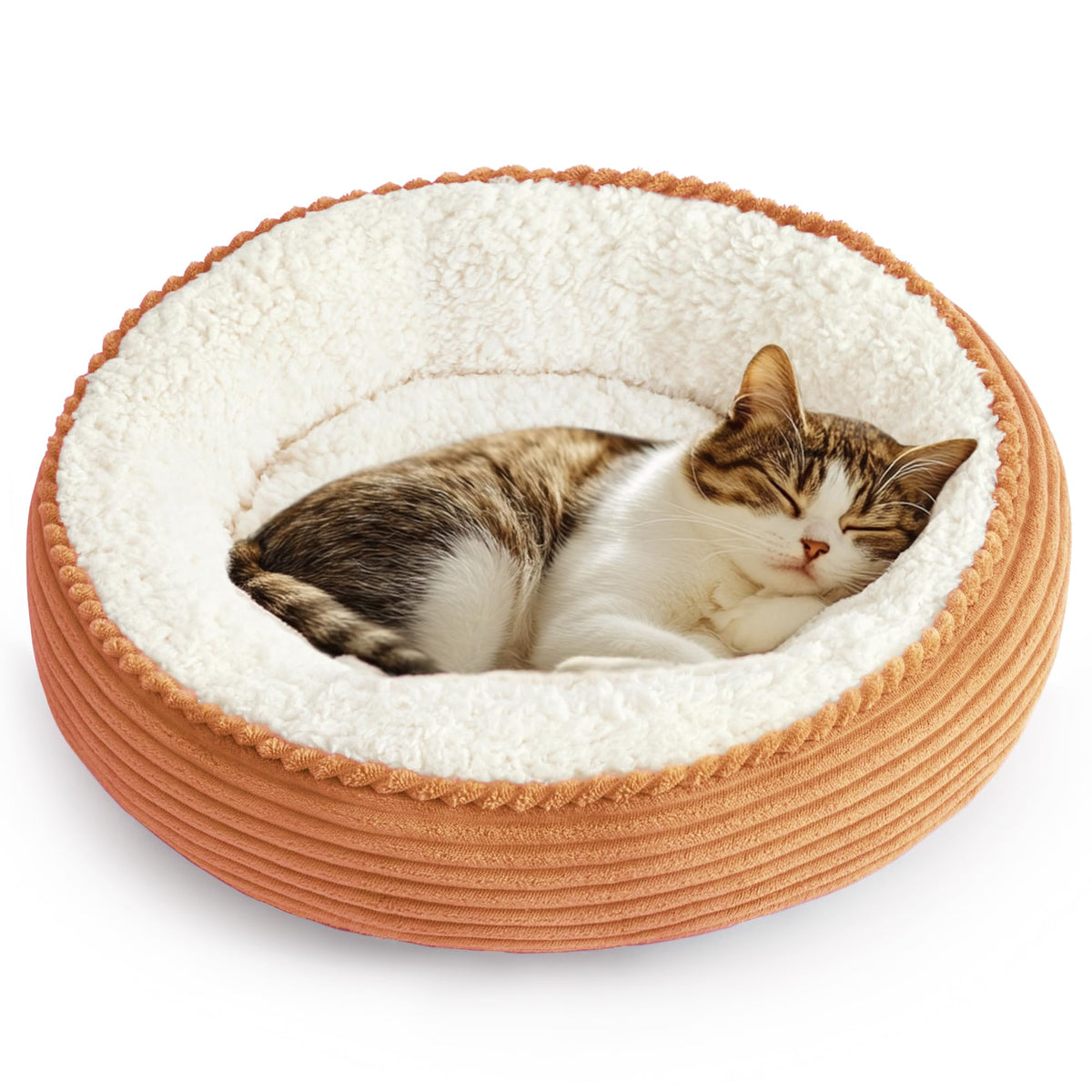 Royal Blue Round Donut Pet Bed