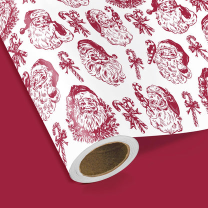Blue Toile Christmas Wrapping Paper