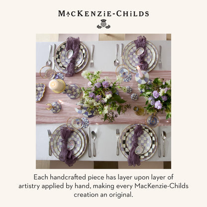 MacKenzie-Childs Glass Sweets Jar, Royal Check