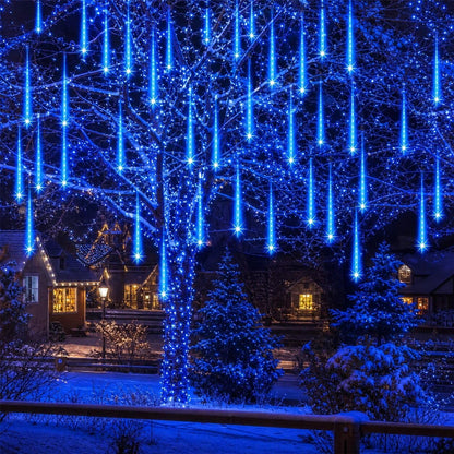 Aukora Blue Meteor Shower Lights