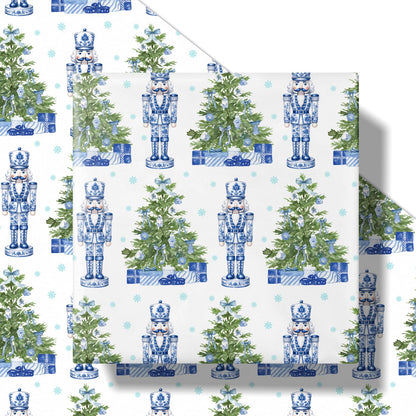 Chinoiserie Nutcracker Christmas Wrapping Paper