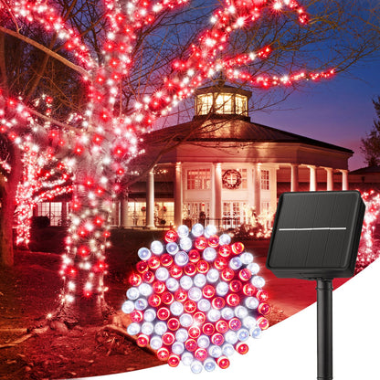 Solar Christmas String Lights, 100 LED, 40 ft
