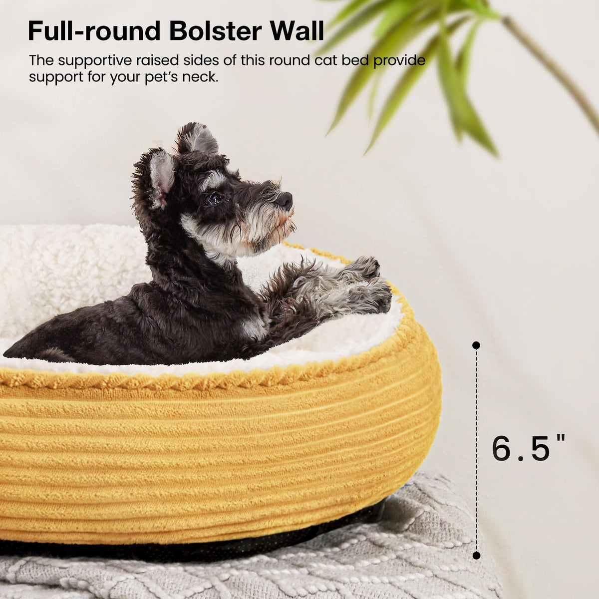 Royal Blue Round Donut Pet Bed